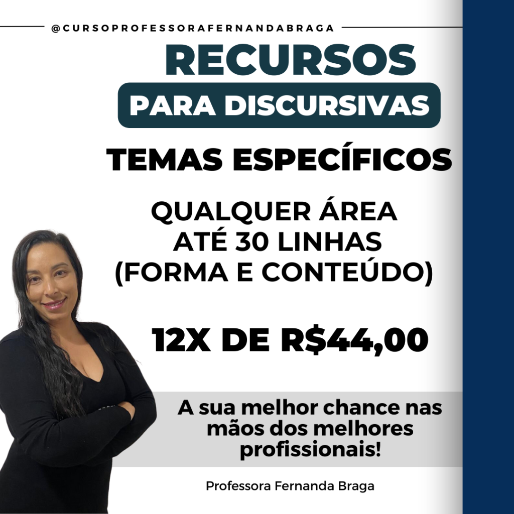 Recurso Para Discursivas Temas Espec Ficos At Linhas X De R